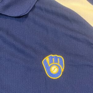 Antigua‎ Milwaukee Brewers Men Size XXL MLB Polo Basic Logo